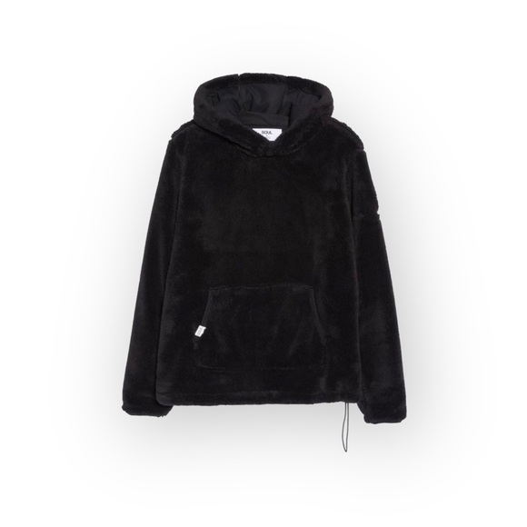 new SoulCycle ☻ Faux Shearling Reversible Mesh Skull Embroidered Pullover Hoodie - Picture 14 of 16